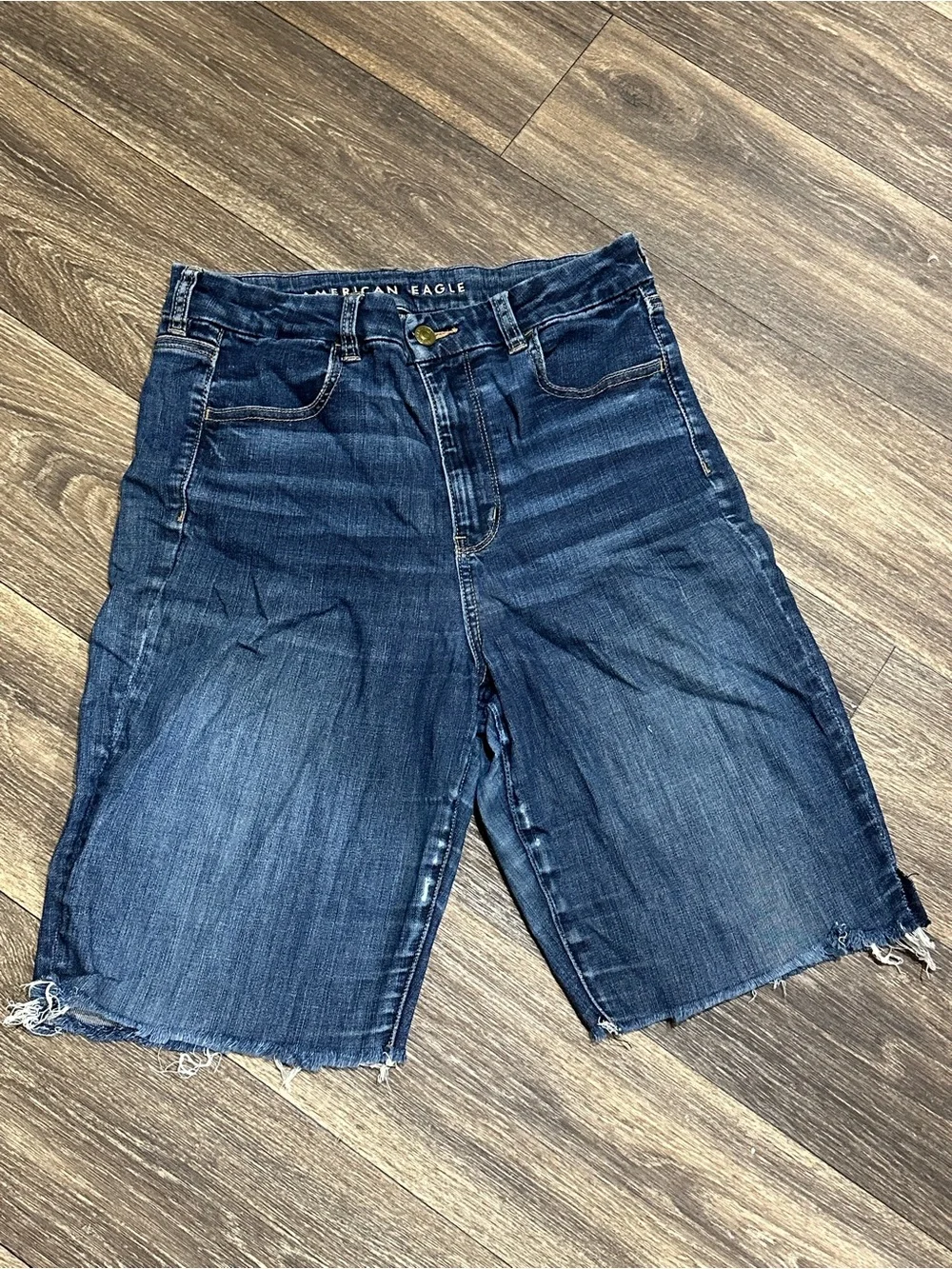 American Eagle Outfitters Dark Blue Denim Jean Shorts
